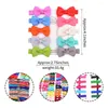 Hårtillbehör 10st/Lot Mini Bow Tie Clip Small Sweet Ribbow Safety Ribbon Covered For Kids Hairpins Gifts