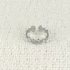 Anneaux de mariage GD Style simple irrégulier 18K véritable plaqué or bijoux en acier inoxydable ouvert anneau réglable pour femmes cadeaux de fille