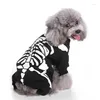 Hundkläder Halloween Pet Costume Shirt For Small Dogs Funny Bone Printed Jacket Vest Chihuahua Yorkshire Terrier Vetement Chien