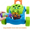 Bubble Lawn Mower for Toddlers Kids Blower Maker Machine Summer Outdoor Backyard Toys Preschool Baby Boys Girls 240202