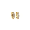 Boucles d'oreilles pendantes Huggie plaqué or avec Zircon CZ, cerceaux fins, boucles d'oreilles Cartilage pour femmes, bijoux de perçage ronds minimalistes
