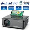 TransPeed Projector 4K 1080p 8Kビデオ300ANSI LED Androidプロジェクター12000Lumens BT5.0デュアルWIFIフルHDDHDR10用240131