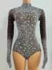 Abbigliamento da palcoscenico Guanti da tuta neri con strass argento scintillanti Guanti da donna sexy in rete da sera per feste di compleanno