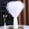 Decorative Flowers 5Pcs Artificial Pampas Grass Bouquet Tall Fluffy Reed Plant Simulation Flower Wedding Decoration Home Table Centerpiece