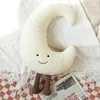 Adorabile sorriso faccia luna stella sole peluche farcito simpatico cartone animato meteo peluche per bambini arredamento camera da letto cuscino del divano cuscino di tiro 240122