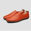 Primavera outono homens sapatos casuais de couro mocassins masculinos gommino deslizamento-em doug sapatos respirável confortável barco calçado plano 240131