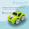 RC ذكي مستشعر التحكم عن بُعد Cartoon Mini Car Control Control Care Electric Smart Music Lighting Children Toys Gift 240130