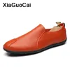 Primavera outono homens sapatos casuais de couro mocassins masculinos gommino deslizamento-em doug sapatos respirável confortável barco calçado plano 240131