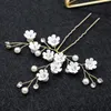 Hair Clips U-shaped Hairpin Metal Barrette Clip Simulated Pearl Bridal Tiara Wedding Accessories Marrige Hairstyle Design Tool Jewelry