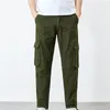 Pantaloni da uomo Moda uomo Tempo libero Sport Tinta unita Cravatta da taschino Casual Vestibilità rilassata Carina Casetta Grandi uomini Slim