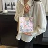 Shopping Bags Japanese Style Canvas Large Capacity Tote Women Handbag Lunch Shoulder Big Totes Reusable Bag