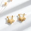 Boucles d'oreilles pentagramme étoile en acier inoxydable pour femmes, bijoux géométriques minimalistes simples, mignons, ne ternissent pas