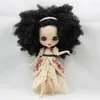 Icy DBS Blyth Doll 16 BJD Joint Body White Skin Matte ansikte Dark Shiny Curly Hair Afro Toy 30cm 240129