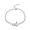 Tobilleras Moda Cruz Charm Cadena Iniciales Tobilleras para mujer Sandalias Pulsera Tobilleras Letra Colgante Tobillera Pulsera Joyería de pie Regalo YQ240208