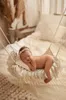 Born Pography Props Oryginalne akcesoria dla dzieci w stu dni Crib Shoting Assistance Ręcznie tkane hamak 240125