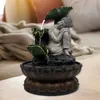 Buddha Tabletop Water Fountain Dekoration Landschaft Harz Feng Shui Skulptur mit leichter Funktion für Schreibtisch 240123