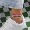 Anklets 9 färger unika justerbar järnkedjan ankelarmband för kvinnor sommarstrand tunn kedja ankel barfota y2k kvinnliga fotsmycken yq240208