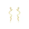 Brincos de garanhão 925 prata esterlina irregular cobra curva para mulheres meninas moda minimalista festa jóias acessórios