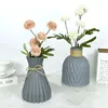 Vaser modern blomkorg dekorationer levande stil nordisk rosa s arrangemang svart pot rum plast hem vit vas