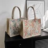 Shopping Bags Large Capacity Cotton Linen Women's Tote Bag Fashion Shoulder Commuting Underarm Casual Handbag