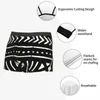 Sous-vêtements Art Tissu de boue africaine Noir et blanc Culotte respirante Sous-vêtements masculins Short imprimé Boxer Briefs