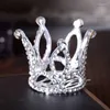 Pinzas para el cabello corona de cristal con diamantes de imitación para niñas y niños, accesorios de joyería, Mini peine de princesa, Tiaras de cumpleaños, tocados