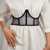 Cinture Y166 Corsetto sottoseno da donna Cintura larga a lisca di pesce con corda da annodare Camicia da donna universale formale