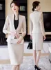 Elegant Women Business Suits with Jackets Coats and Skirts OL Styles Formal Office Ladies Professional Blazers Career Sets 240202