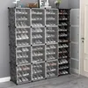 US So Rack stor kapacitet Boot Storage 12 Cube Organzie Modular DIY Plastic 6 Tier 2496 Par Tower Cabine 240130