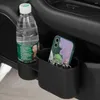Interieuraccessoires Autoprullenbak Rugleuning met afneembaar ontwerp Auto Rebound Deksel Kunstleer Vuilnisbak Drinken voor achterin