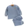 Biancheria intima termica per bambini per bambini Inverno Addensare vestiti di cotone caldi Ragazze Ragazzi Set Bambino Baby Boy Girl Abbigliamento da notte costume 240130