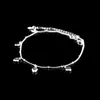 Fußkettchen Neue Mode 925 Sterling Silber Einfache Exquisite Herz Anhänger Fußkettchen Frauen Schmuck Geburtstag Geschenk Sommer Fuß Kette Armbänder YQ240208