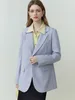 Women's Suits FSLE Shoulder Pad Design Korean Style Suit Jacket Two Button Solid Loose Casual Blazer Office Lady Notched Collar Jackets