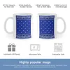 Muggar Bandana Royal Blue White Mug Coffee Cups Tea Cup Birthday Present Milk and Bandanna Color Mönster Hoodsta