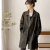Women's Trench Coats Spring And Autumn Medium Long Coat Korean Version Loose Simple Student Ins Tide Wild Fashion Windbreaker Miss