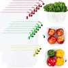 15 pack Reusable Mesh Produce Bags Eco-Friendly Washable and See-Through Shopping Produce Net Bags Fruit Vegetable Storage 240125