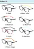 Montature per occhiali da sole Occhiali unisex Montatura rettangolare per PC per studenti Occhiali con lenti trasparenti flessibili Vetro per occhi blu nero