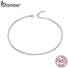 Anklets BAMOER Hot Sale Simple Essential Bead Link Anklets 925 Sterling Silver Bracelet for Foot Jewelry Silver Female Leg Chain SCT002 YQ240208