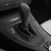 BMW E90 E92 E92 E93 SERIE 3 2005-2012のインテリアアクセサリAlcantara Center Console Gearシフターパネルトリムステッカーカー