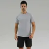 Lu Align Metal Alternatives Mens Vent Tech SS 2.0カバーアップTシャツランニングセットレモンLLジョガーLU-08 2024