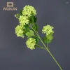 Dekorativa blommor 1pc simulering 5 huvuden snöflingor hortensia konstgjorda hem europeiska amerikanska grönt vardagsrum dekoration