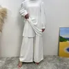 Ubranie etniczne Eid dwuczęściowe zestawy muzułmańskich Abaya Turkish Tops szerokie nogi spodnie femme hidżab sukienka Abayas dla kobiet Mukuman Ensembles Islam