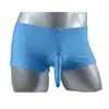 Mutande Intimo da uomo sexy di marca Mutandine maschili a vita bassa Pantaloni boxer da uomo trasparenti