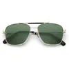 Sunglasses JIM HALO Oversized Square Aviator Men Women Retro Polarized Metal Frame Shades UV400