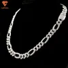 2024 Aangepast S925 Sterling Sliver met GRA -certificaat VVS Moissanite Fine Jewelry ketting Cubaanse linkketen voor mannen