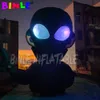 Wholesale Outdoor Event Giant Inflatable Alien med LED -lampor Custom Made UFO Cartoon Balloon för reklam