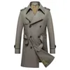 Solide Klassische männer Trenchcoat Plus Größe Windschutz Hohe Qualität Business Casual Wind Mantel Männer Kleidung M-8XL BF7987 240124