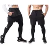 Pantalons pour hommes Automne et hiver Couleur unie Élastique Séchage rapide Leggings Sweat Basketball Fitness