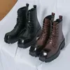 Boots Autumn And Winter Style Motorcycle Men's British Thick Bottom Handsome Working Fashion Casual High-Top Leather Shoes