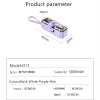 미니 5000mAh 투명 캡슐 파워 뱅크 빠른 충전 포켓 베리급 파워 뱅크 케이블 플러그 LED 조명 범용